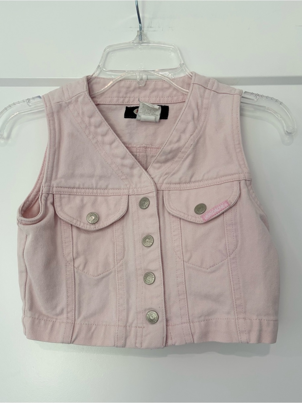 Vintage Jordache Denim Pink Sleeveless Vest Girls 6